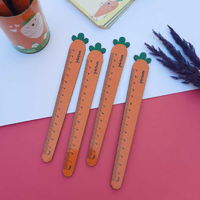 خط کش چوبی طرح هویج