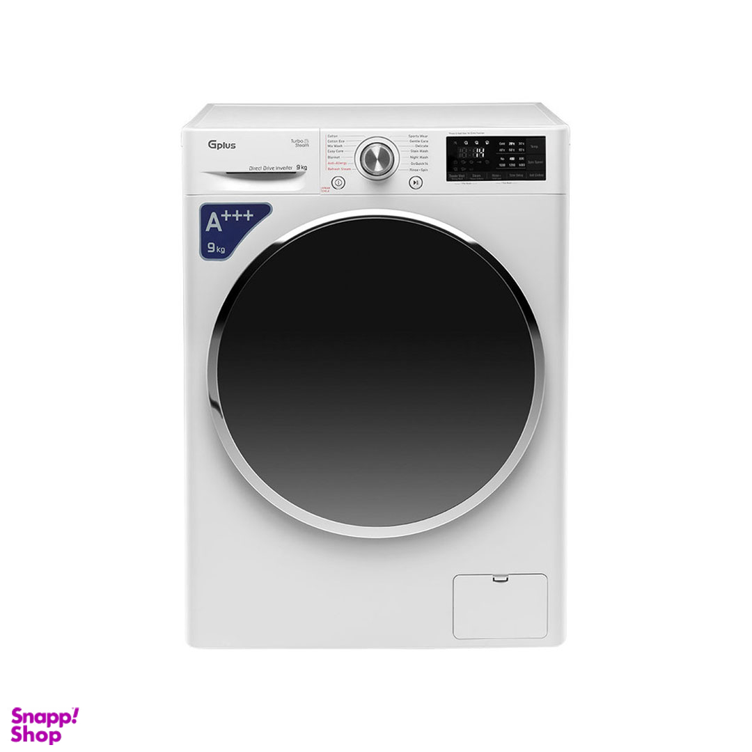 ماشین لباسشویی جی پلاس مدل GWM-L909SW ظرفیت 9 کیلوگرم