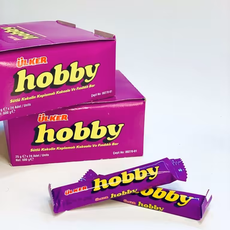 شکلات هوبی 25 گرمی بسته 24 عددی hobby

