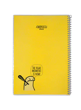 دفتر 80 برگ آزاده طرح میقولی - خرید آنلاین دفتر مجلد آزاده - چی بخونم