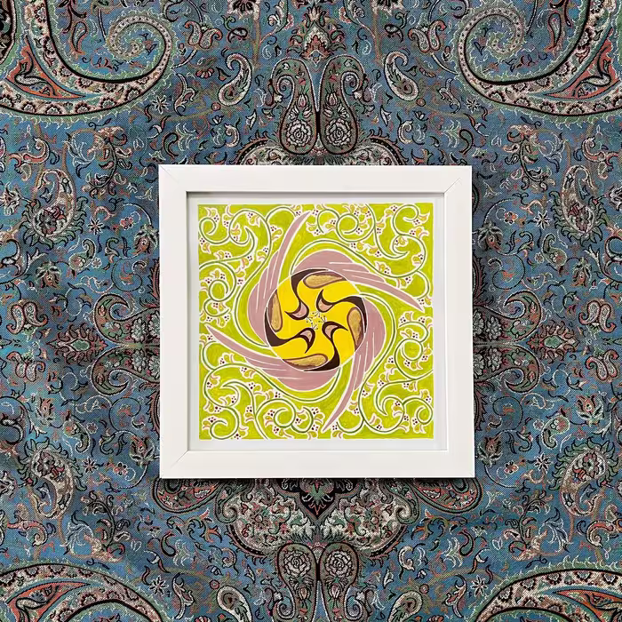 تابلوی دیواری اکریلیک طرح مرغ سحر - کد 161 - ابعاد 20 در 20 - هنر دست هنرمند 