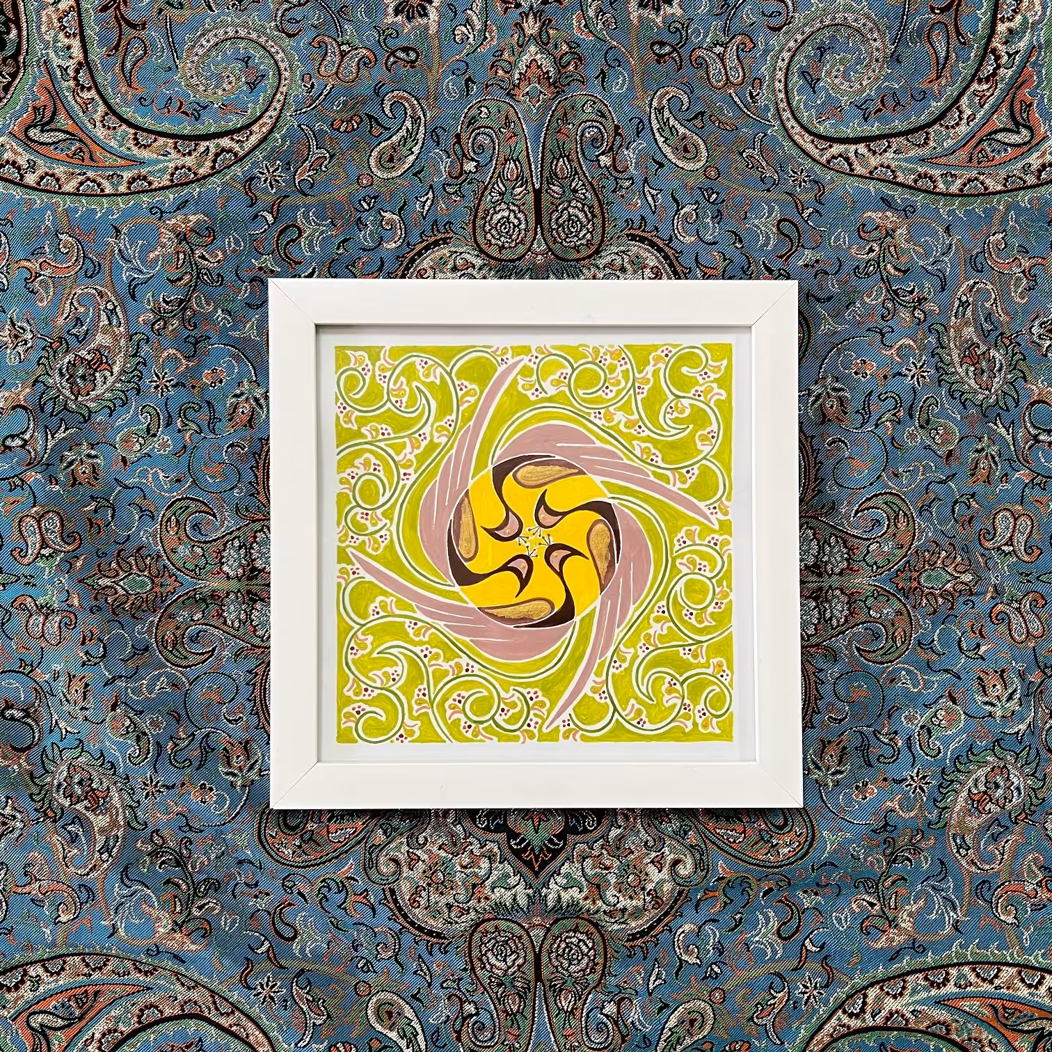 تابلوی دیواری اکریلیک طرح مرغ سحر - کد 161 - ابعاد 20 در 20 - هنر دست هنرمند 