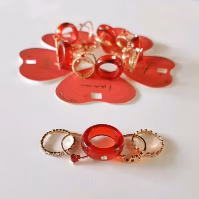 پک پنج عددی انگشتر قلبی ، کار فوق‌العاده زیبا و فانتزی