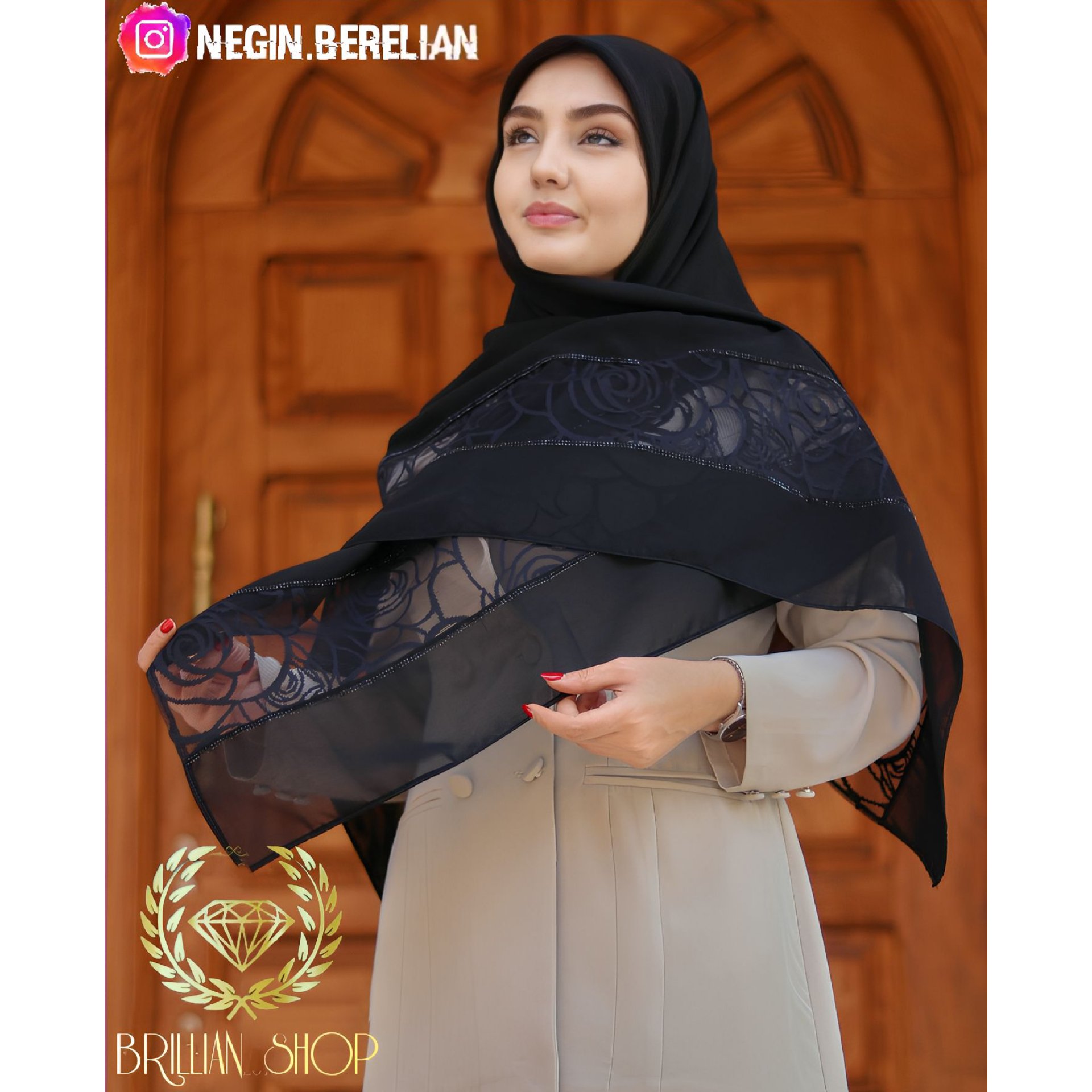 روسری مجلسی توری نگین دار . چادر . نگین چادر . مانتو . نگین چسبی . جوراب . ساق . روسری