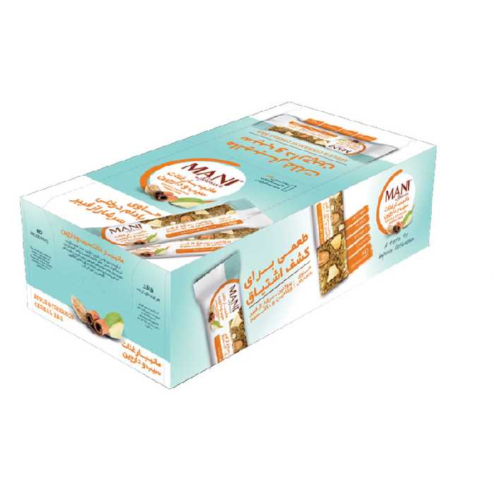 مانیبار غلات سیب و دارچین مانی - 30 گرم بسته 24 عددی