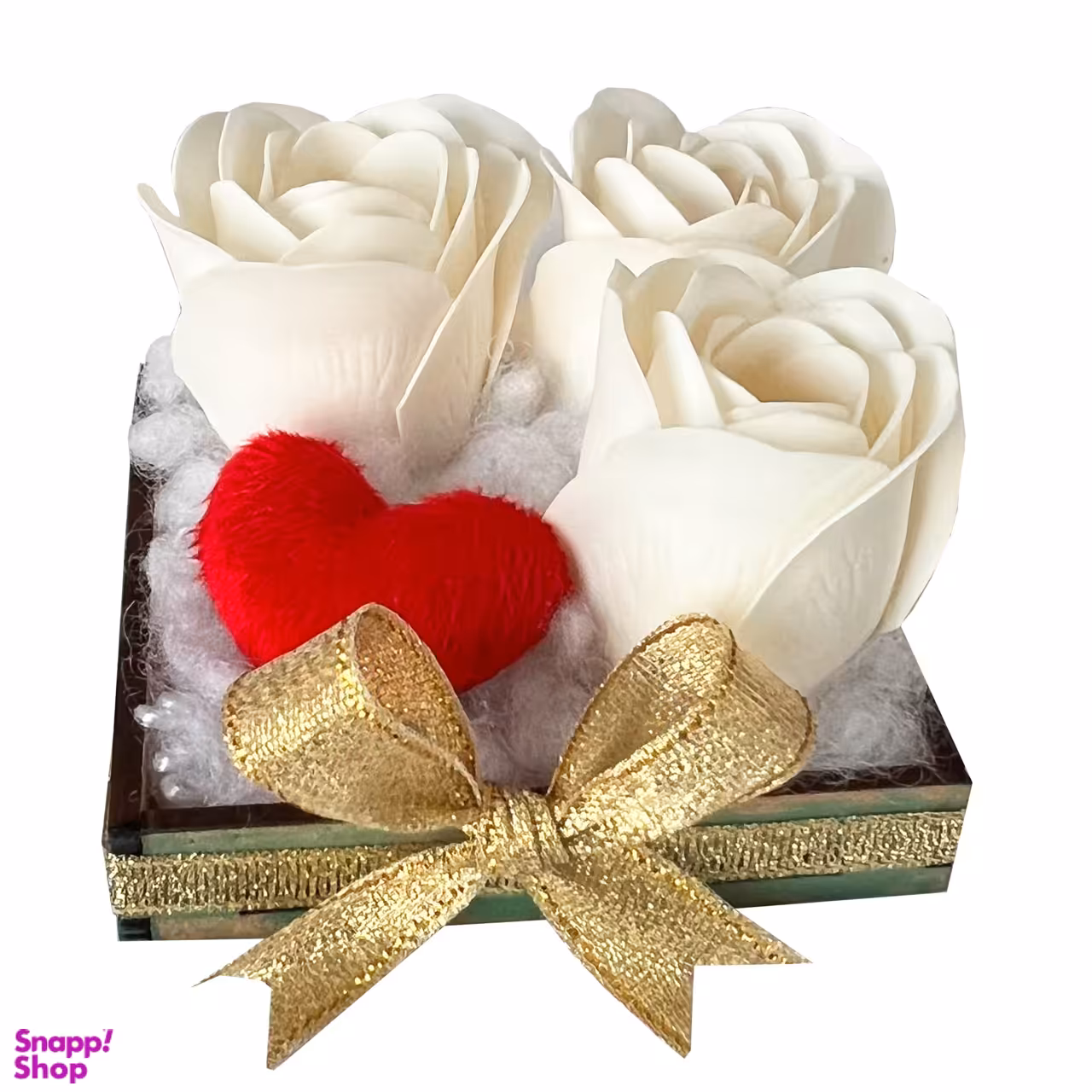 باکس هدیه مدل گل رز و قلب کد ROMA ROSE