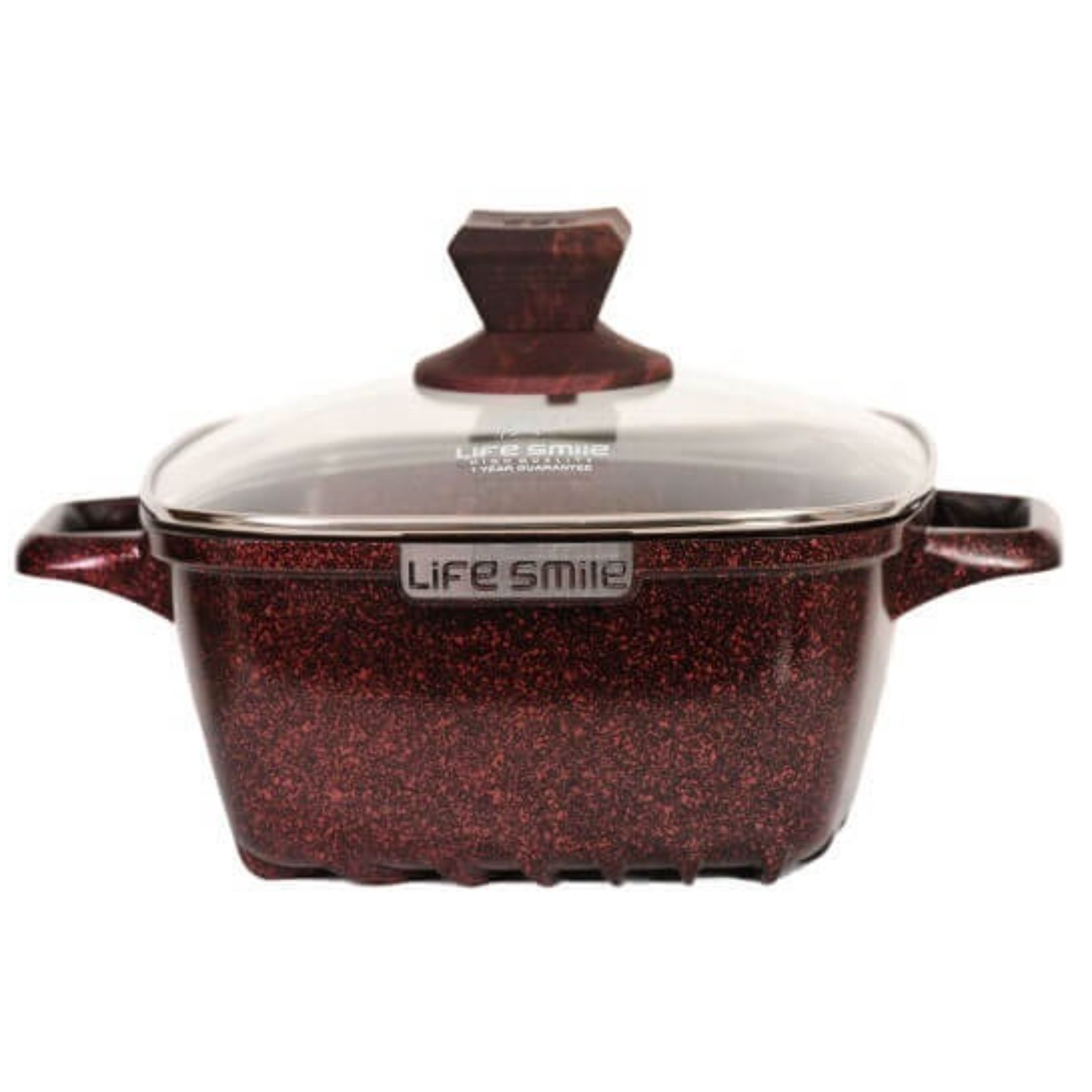 سرویس قابلمه بایو گرانیت 10پارچه مربعی لایف اسمایل با 12 ماه گارانتی