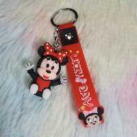 سرکلیدی فانتزی سیلیکونی طرح میکی موس قرمز  ( آویز  جاسوییچی )