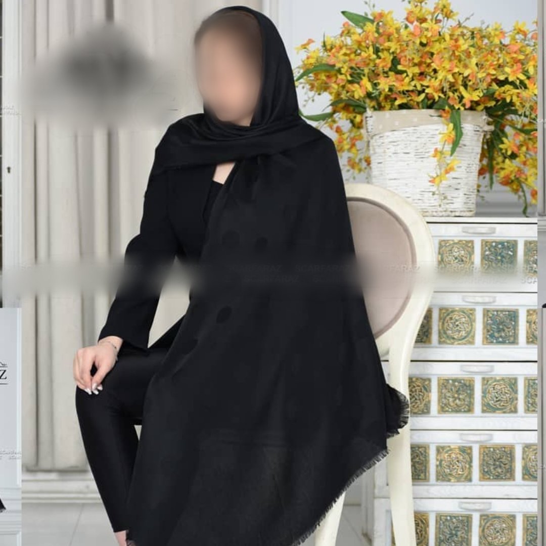 روسری ژاکارد مشکی