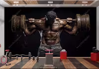 کاغذ دیواری سه بعدی حرفه ای بدنسازی HQ-2078