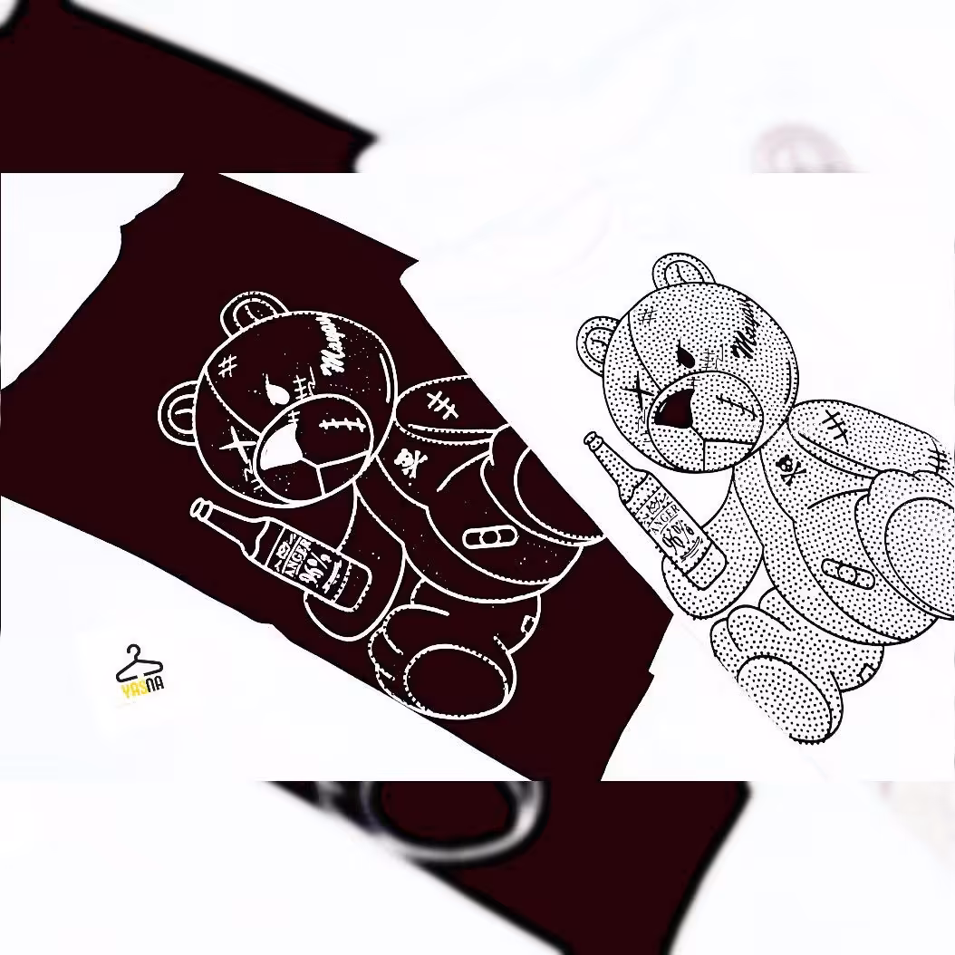 تیشرت خرسی نگین دار 