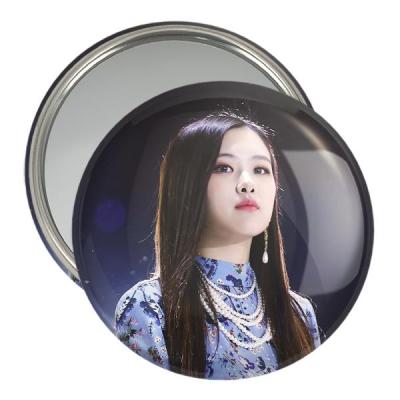 آینه جیبی خندالو مدل رزی بلک پینک Black Pink کد 14407