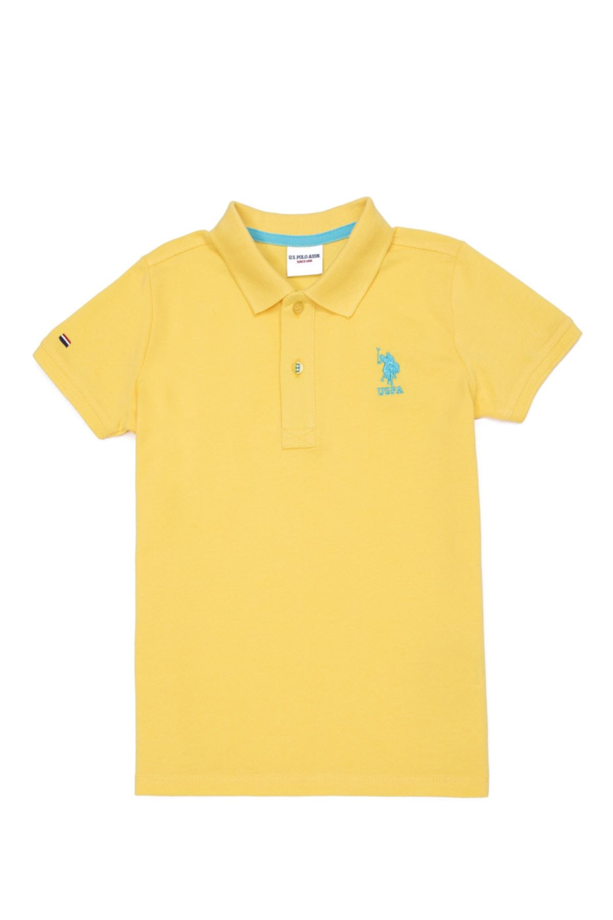 تی شرت یقه پولو زرد پسرانه و بچگانه تیشرت اورجینال U.S. Polo Assn.