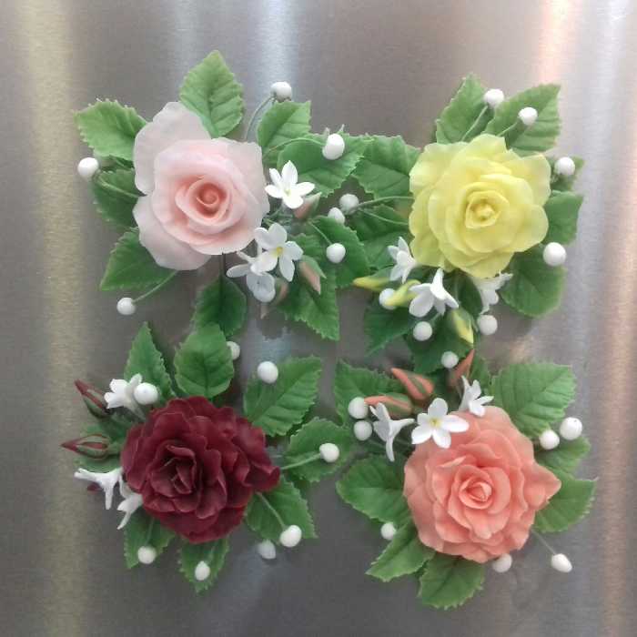 مگنت گل رز پک 4عددی