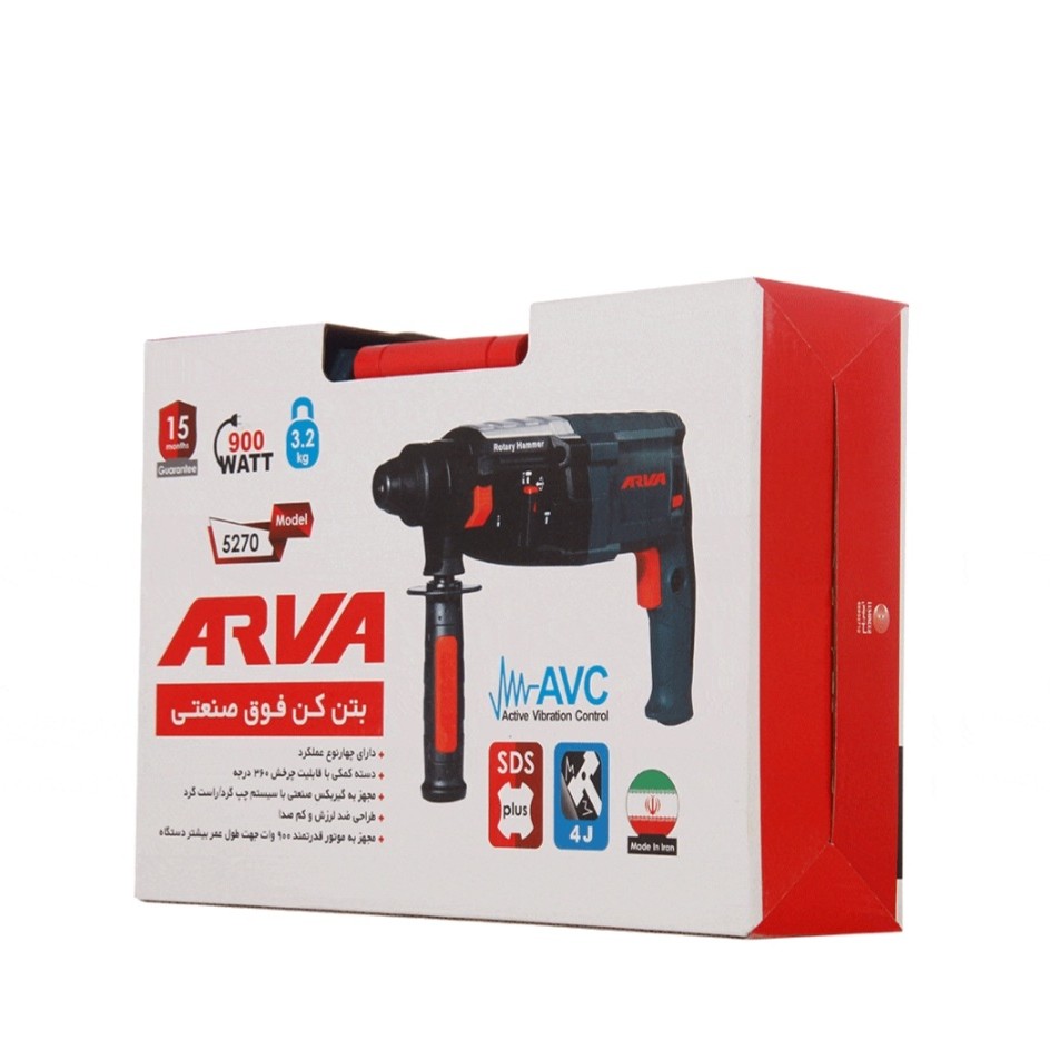 دریل بتن کن 3.2 کیلویی 900 وات فوق صنعتی آروا  مدل 5270