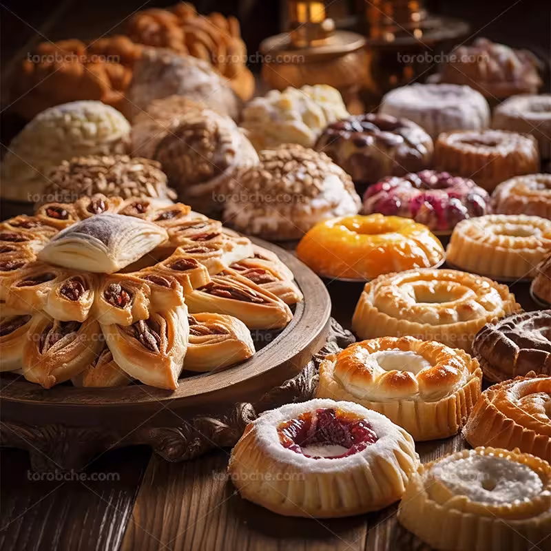 عکس انواع شیرینی های تازه | گرافیک با طعم تربچه