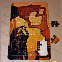 چاپ پازل با قیمت باورنکردنی 54 تکه قابدار مقوایی ابعاد آ4