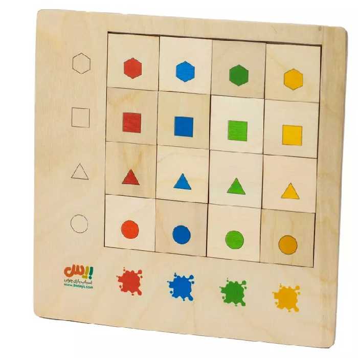 پازل بازی محور 2 سال به بالا 12 قعه یادگیری فصل ها حیوانات و ... چوب و رنگ عالی