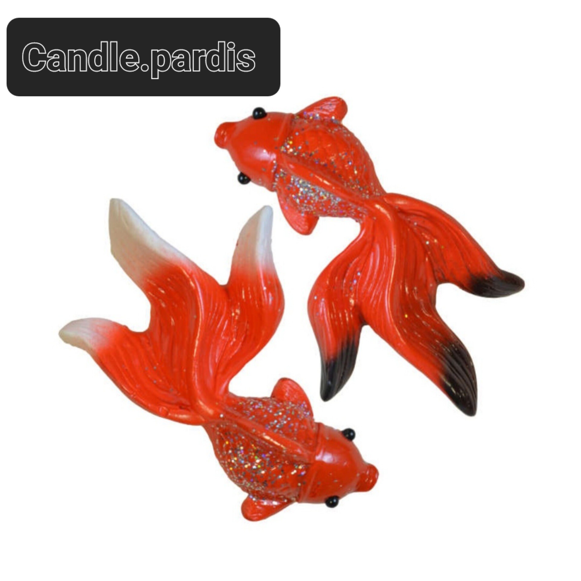 شمع تزئینی ماهی سه دم 2عددی 