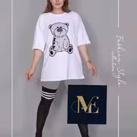 تیشرت نخ پنبه لانگ تدی