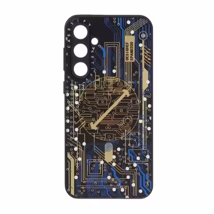قاب گوشی طرح تکنولوژی آینه ای طلایی برای Samsung Galaxy S23 FE - کد 78