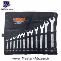 ست 12 پارچه آچار یکسر تخت و یکسر رینگ تک تول مدل TECH-TUL کروم وانادیوم