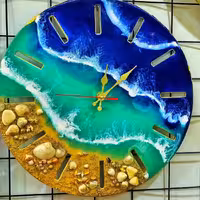 ساعت رزینی طرح دریا قطر 30 سانت
