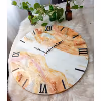 ساعت رزینی طرح ماربل