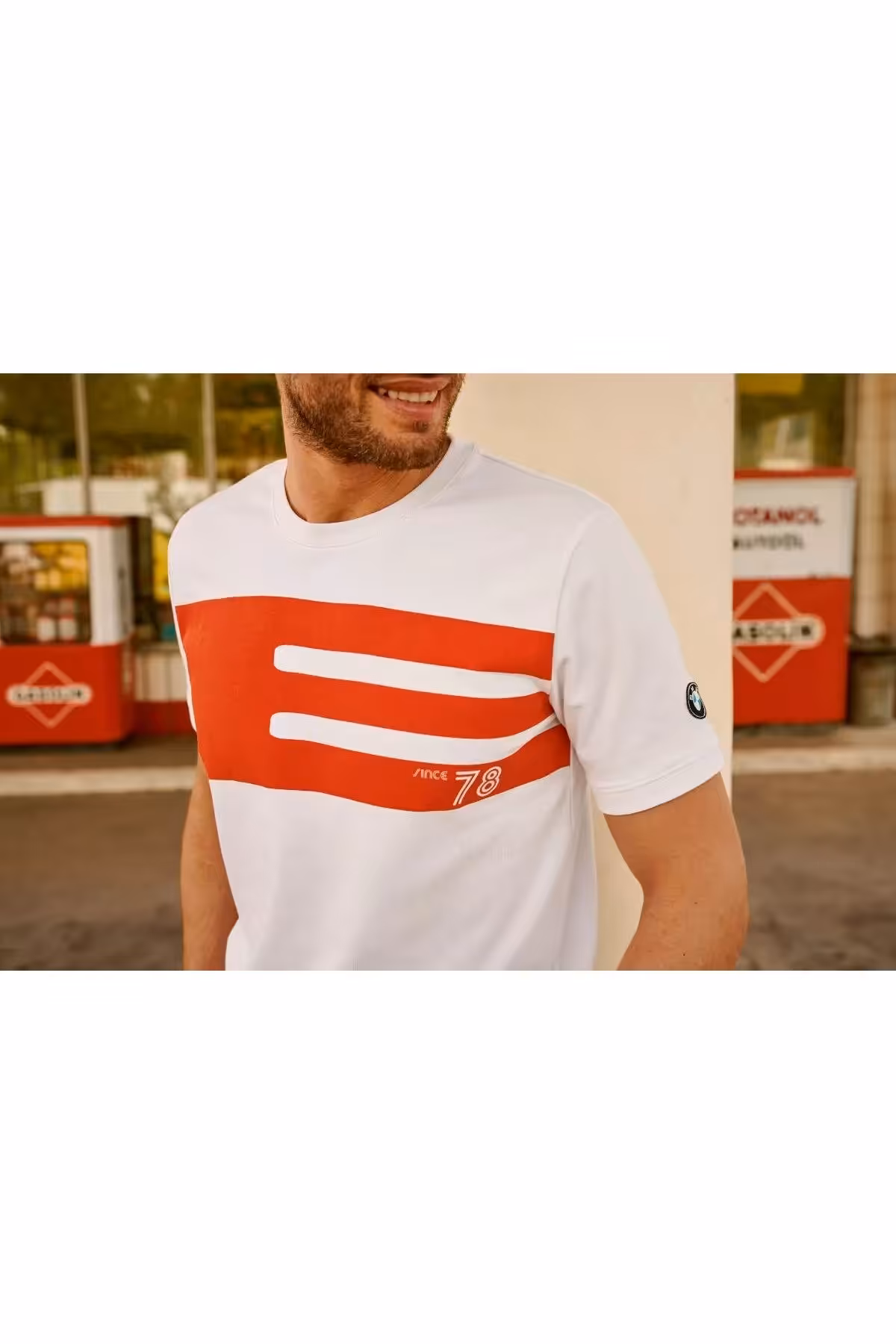 جلیقه موتورسوار کرمی BMW SOCKET78 ROUND COLLAR TSHIRT CREAM Yamaha