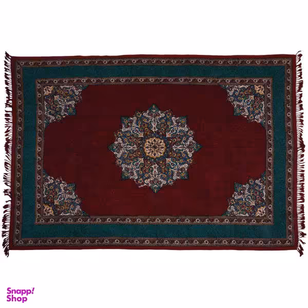 پارچه قلمکار نرگس‌ خانی طرح لچک ترنج متراکم مدل 00-30 سایز 150 × 100 سانتی‌ متر