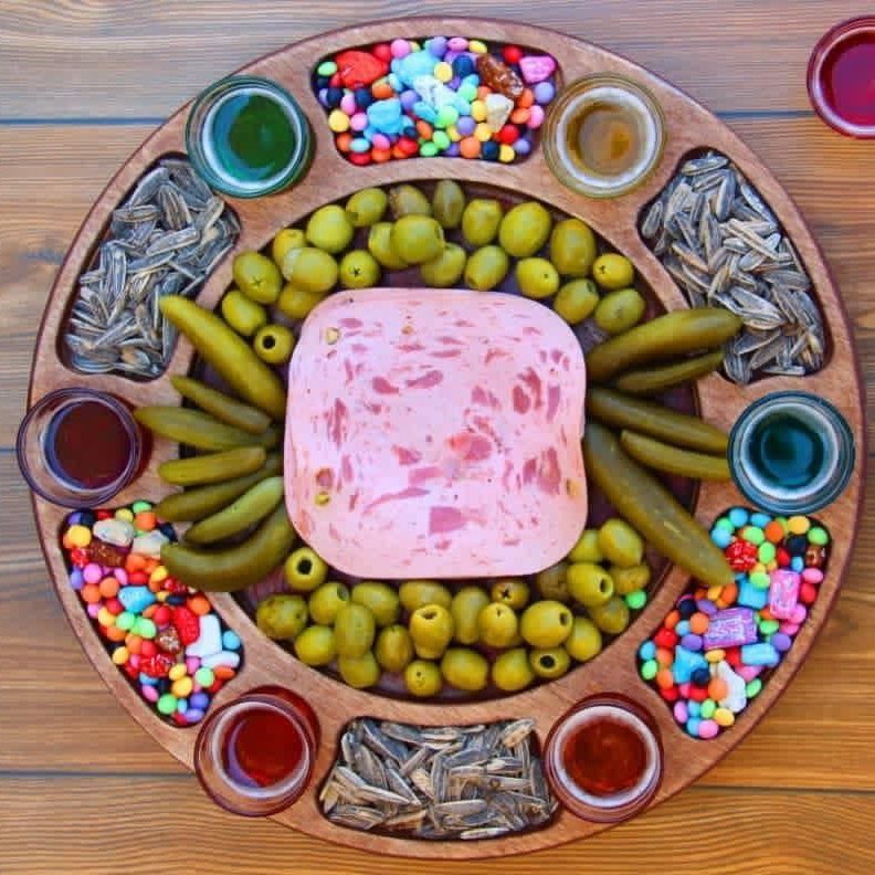 سینی چوبی مزه گرد کد 1