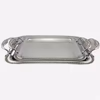 سینی استیل دو تکه نگین دار یونیک کد3823 (خارجی)