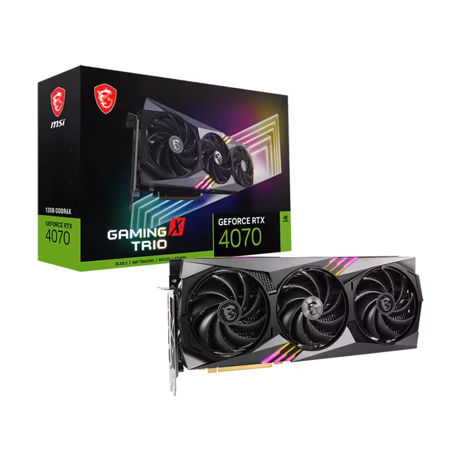 کارت گرافیک مدل MSI RTX 4070 GAMING X TRIO 12G | فروشگاه گیمینگ تکاف