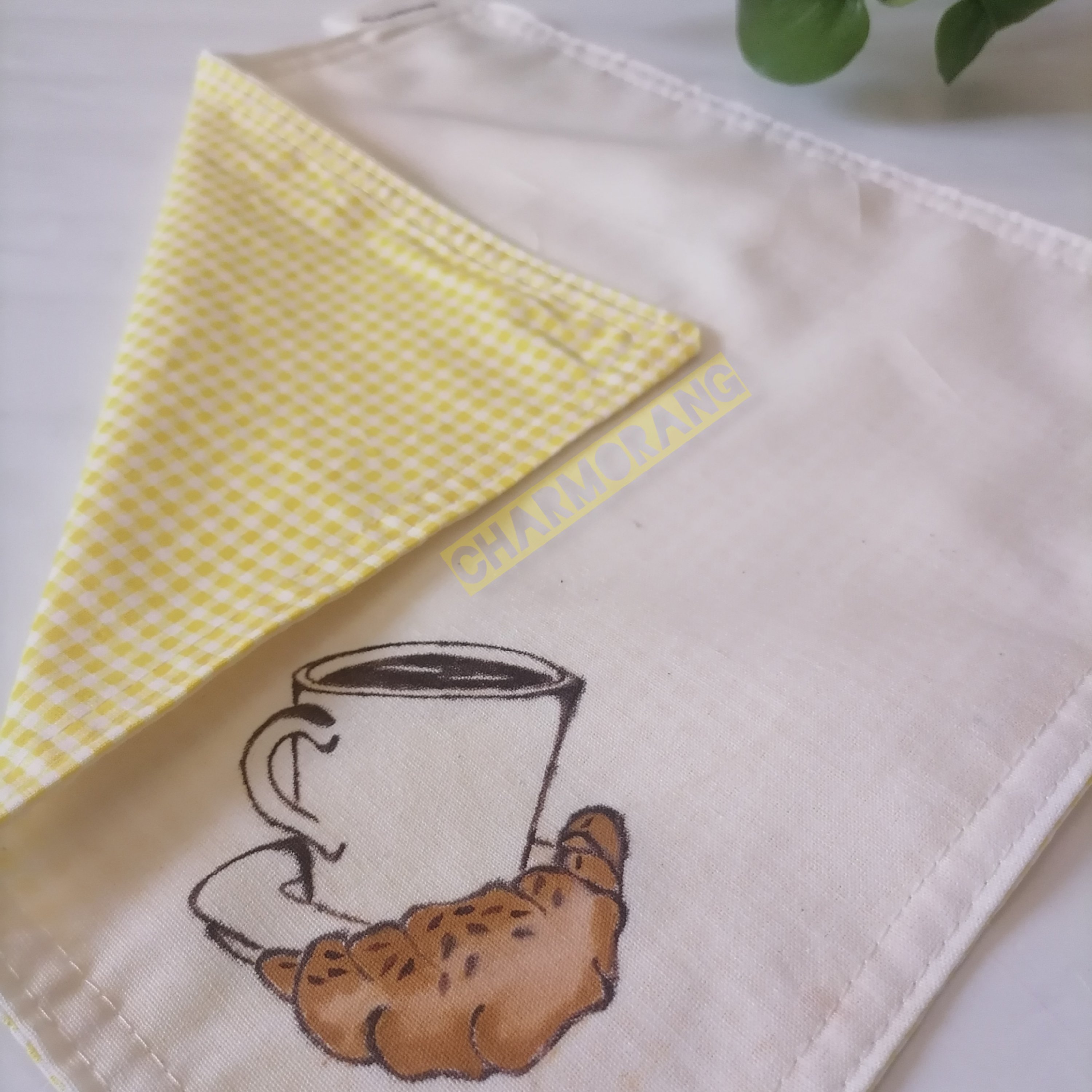 دستمال اشپزخانه،دولایه، متقال و پارچه نخی، نقاشی شده 