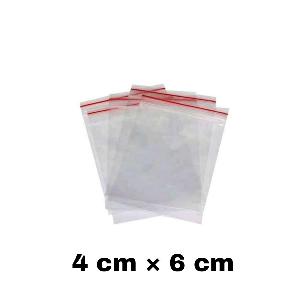 زیپ کیپ بسته ای 100 عددی سایز 4 در6 