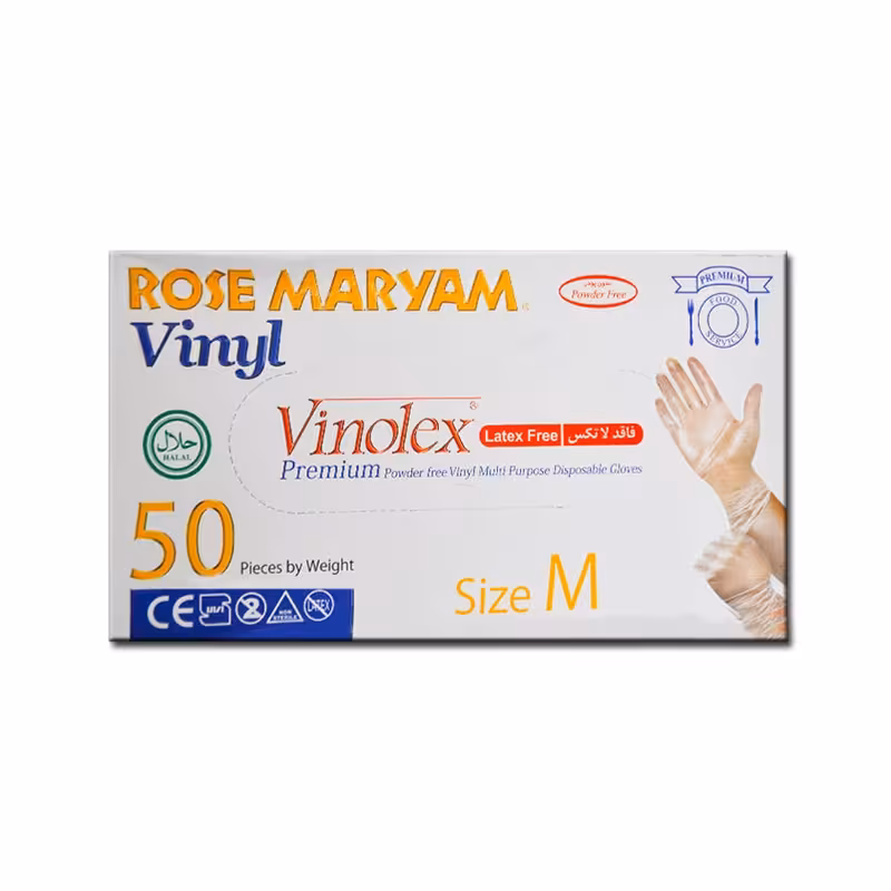 دستکش یکبار مصرف وینیل 50 عددی | خرید + قیمت