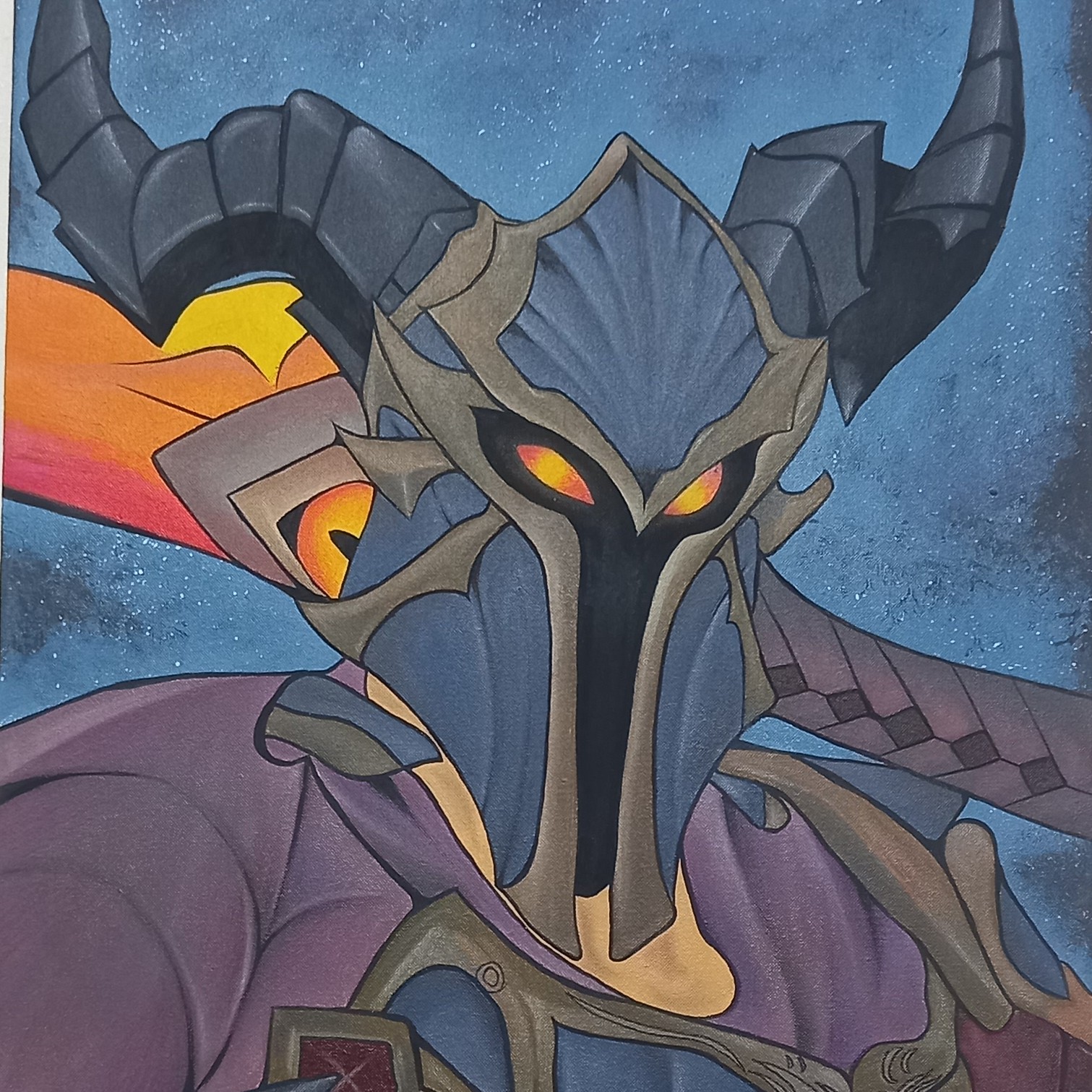 نقاشی روی بوم با اکرلیک 