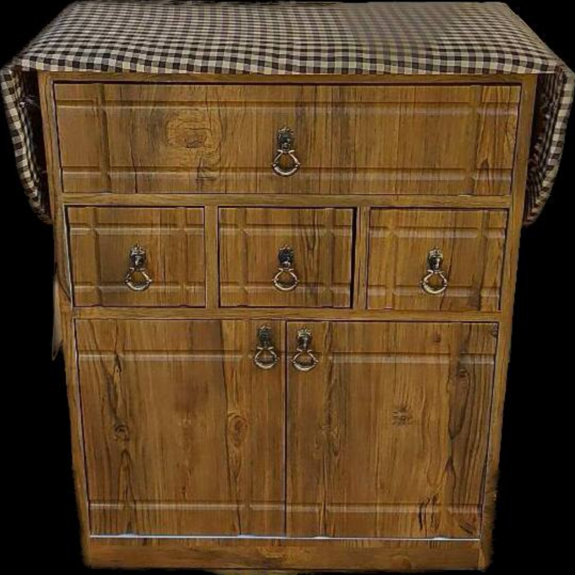 میز اتو وکیوم چهار کشو کد 303 رنگ قهوه ای 