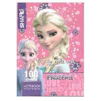 دفتر 100 برگ کلاسوری سلفون فانتزی (قفل پلاستیک)شفیعی طرح  فروزن 64