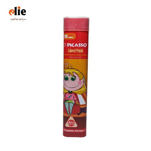 مداد رنگی 12 رنگ پیکاسو جعبه سه گوش