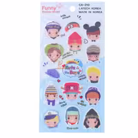 برچسب (استیکر) فانتزی کد CA-210 طرح پسر کلاه دار FUNNY