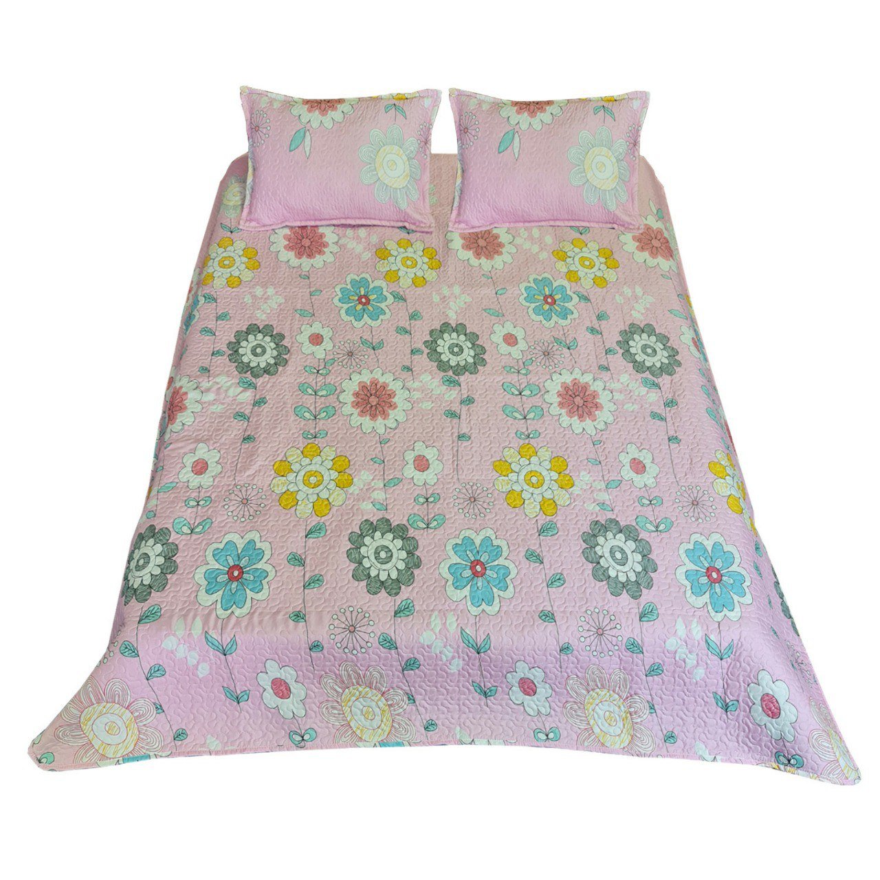 روتختی پنبه دوزی طرح شاداب دو نفره 3 تکه