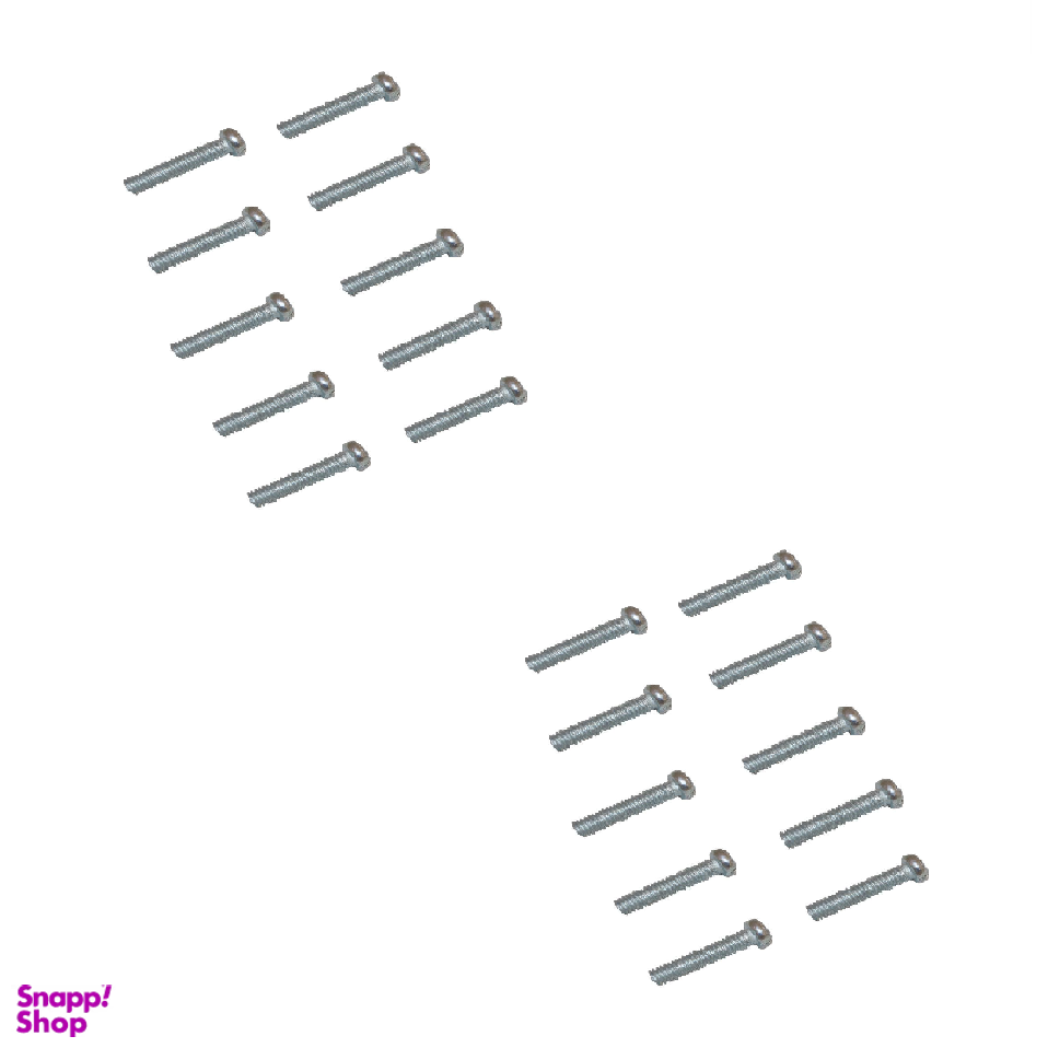 پیچ دستگیره کابینت مدل 2cm رنگ استیل بسته 20 عددی