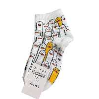 جوراب بچگانه دخترانه و پسرانه طرح فانتزی اردک ها رنگ سفید