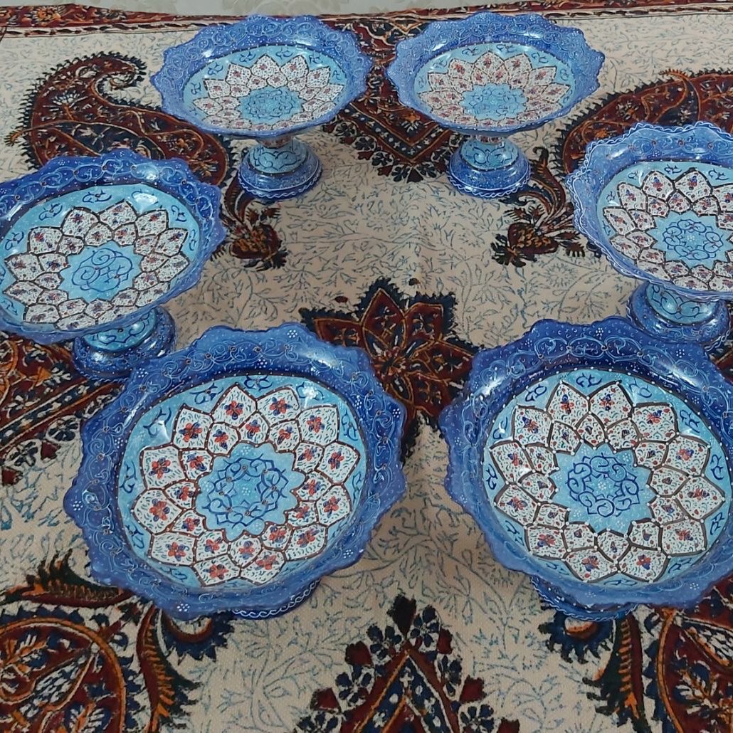 ست 6 عددی(6پارچه)هفت سین یا اجیل خوری میناکاری