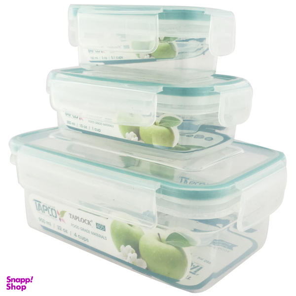 ظرف نگهدارنده تاپکو مدل تاپ لاک کد 405 مجموعه 3 عددی