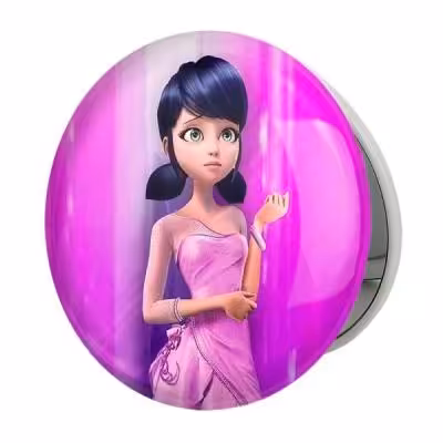 آینه جیبی خندالو طرح دختر کفشدوزکی مدل تاشو کد 3501