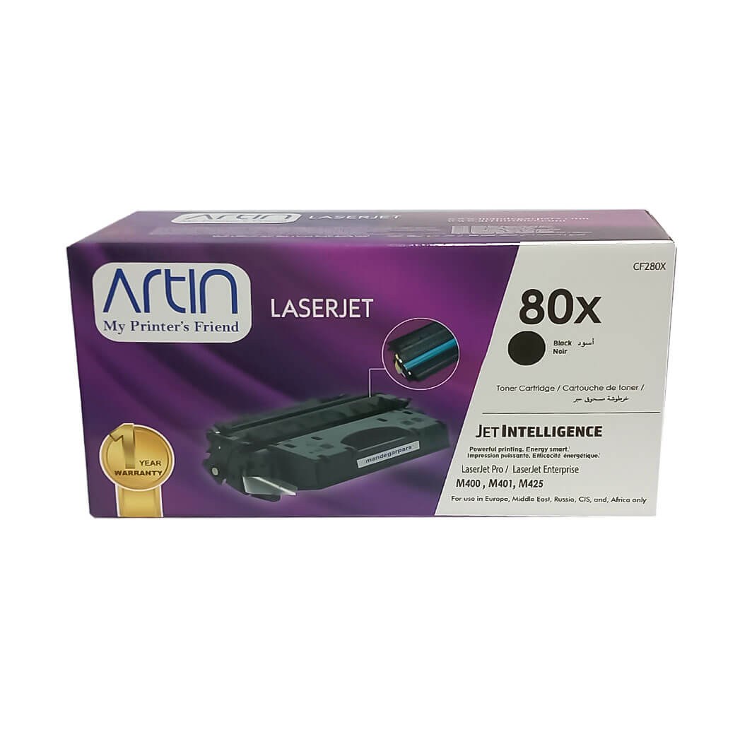 کارتریج HP 80X مشکی برند آرتین تونر