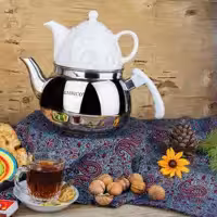 ست کتری و قوری دسته بغل امبیکو در سه رنگ