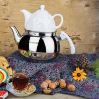 ست کتری و قوری دسته بغل امبیکو در سه رنگ